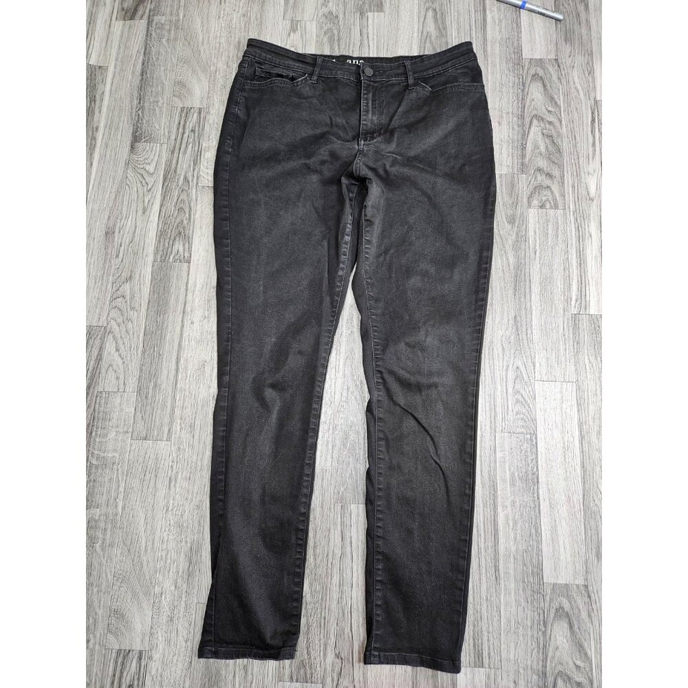 (3/$35) a.n.a Jegging Womens 16T Black Mid-Rise Stretch Skinny Jeans Pants Tall‎